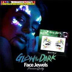   Arc ékszer készlet, öntapadó, UV fényben fluoreszkáló, - Glow in the dark - , neon színek