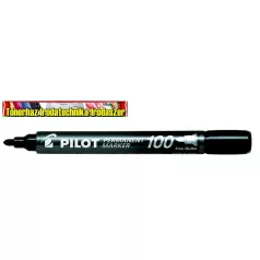   PILOT Permanent Marker 100 alkoholos filc vastag gömb hegyű (kúpos) fekete