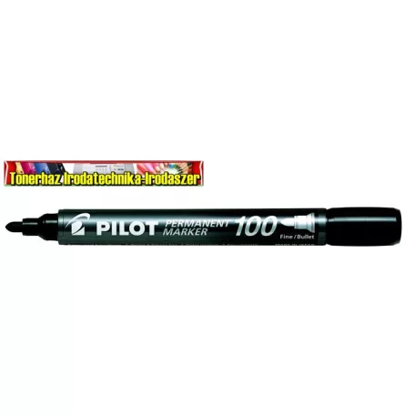 PILOT Permanent Marker 100 alkoholos filc vastag gömb hegyű (kúpos) fekete