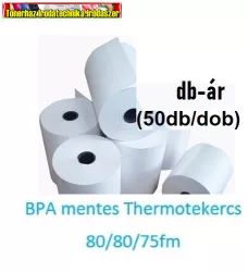 80mmx75fmx12mm hőpapír - BPA mentes-  (thermo szalag) 50db/dob  (80/80;80x80)