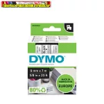   Dymo D1 kazetta 9mmx7m  átlátszó alapon fekete 40910 (S0720670)