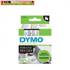 Dymo D1 kazetta 9mmx7m  átlátszó alapon fekete 40910 (S0720670)