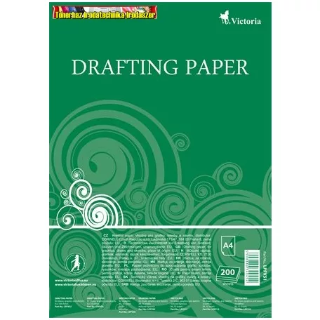 Műszaki rajzlap, fehér, A4, VICTORIA 200 ív/csg (Dipa)