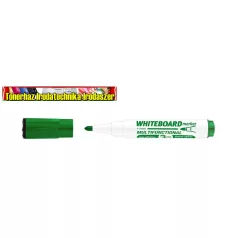   Ico MARKERASER Táblamarker 1-3mm, mágneses, táblatörlővel zöld, kúpos heggyel (whiteboard marker)