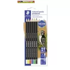 STAEDTLER Lumocolor 108 Színes ceruza készlet (6db/készlet) henger alakú, mindenre író, vízálló (glasochrom), 