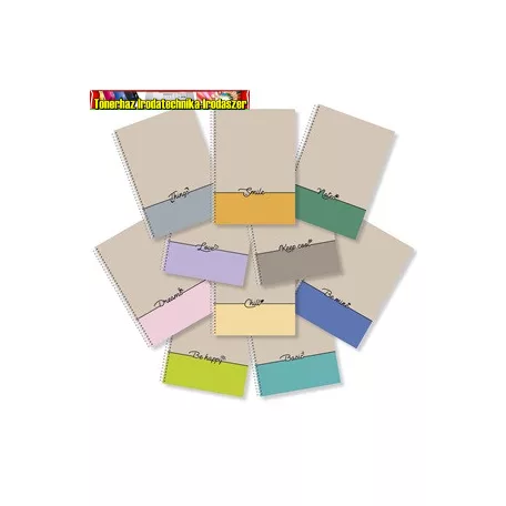 Spirálfüzet pd Uniwords A/4-80 lapos kockás