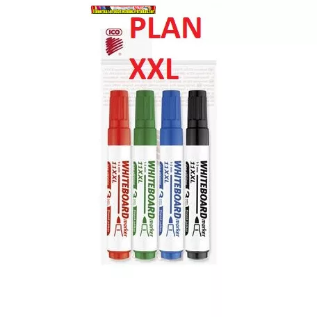 Tábla- és flipchart marker, 1-3 mm, kúpos, ICO Plan 11 XXL