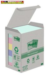 Öntapadó jegyzettömb, 38x51 mm, 100 lap, környezetbarát, 3M POST-IT Nature, vegyes (LPN6531GB)