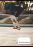   Füzet, tűzött, A5, vonalas, 32 lap, 4-8. osztály, COOL BY VICTORIA, Skateboard, 21-32