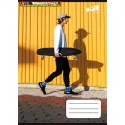 Füzet, tűzött, A5, vonalas, 32 lap, 4-8. osztály, COOL BY VICTORIA, Skateboard, 21-32