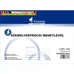   Victoria Menetlevél A/5 személygépjármű 100 lap D.GEPJ.36/A5 (személygépkocsi menetlevél)