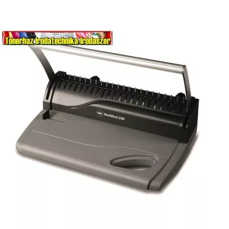 GBC MultiBind 208 Spirálozógép, fém és műanyag spirálkötéshez, manuális, 125 lap, 