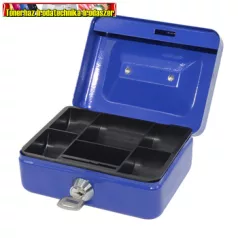 Pénzkazetta fém 125x55x95 mm kicsi Bluering® kék