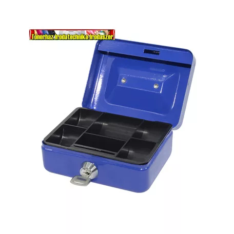 Pénzkazetta fém 125x55x95 mm kicsi Bluering® kék