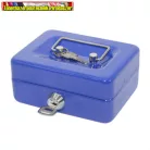 Pénzkazetta fém 125x55x95 mm kicsi Bluering® kék