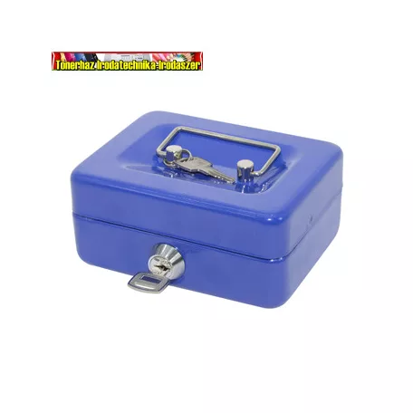 Pénzkazetta fém 125x55x95 mm kicsi Bluering® kék