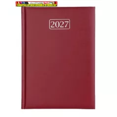   VICTORIA OFFICE Chrono határidőnapló, naptár, tervező, A5, napi,  bordó (2027 évi) (agenda)