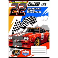   Füzet, tűzött, A5, kockás, 32 lap, COOL BY VICTORIA Race cars, 27-32