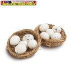   Húsvéti dekoráció - klasszikus fészek - 5 tojással - 2 db / csomag (57915)