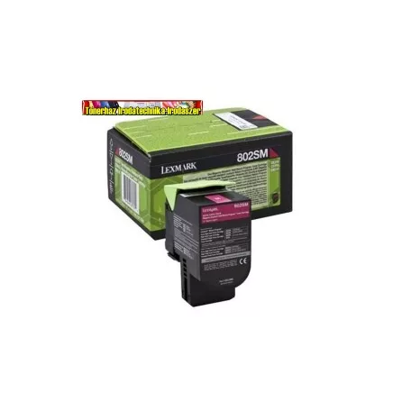 - Kiárusítás - Lexmark 802SM (80C2SM0) eredeti toner, magenta 2k