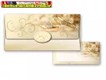   Pénzboríték kísérőkártyával 18x8,5cm  Wedding Gold  (55-033)