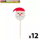58240B  Falatka pálcika - mikulás - 8,5 cm - 12 db / csomag