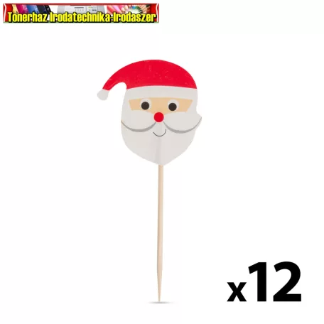 58240B  Falatka pálcika - mikulás - 8,5 cm - 12 db / csomag