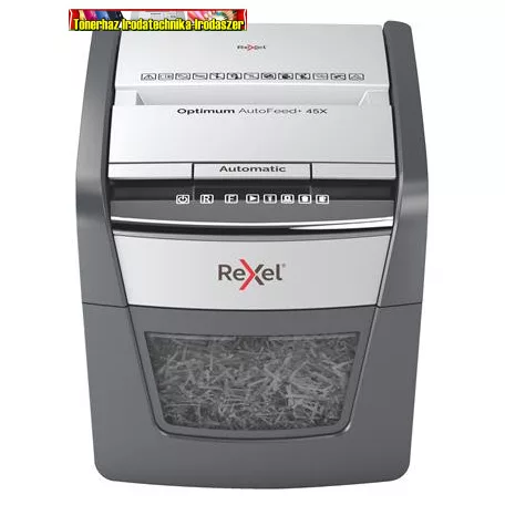 REXEL Optimum AutoFeed 45X Iratmegsemmisítő, konfetti, 45 lap, 