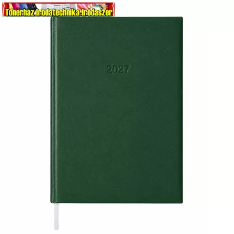 Standard határidőnapló, naptár, tervező, B/5 heti zöld (2027 évi) (agenda)