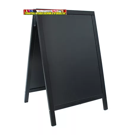 Megállító Kréta tábla 55x85 cm Securit Duplo lakkozott fekete