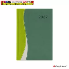   DAYLINER Dubai zöld-zöld Határidőnapló, naptár, tervező, A5, napi,  (2027 évi) (agenda)