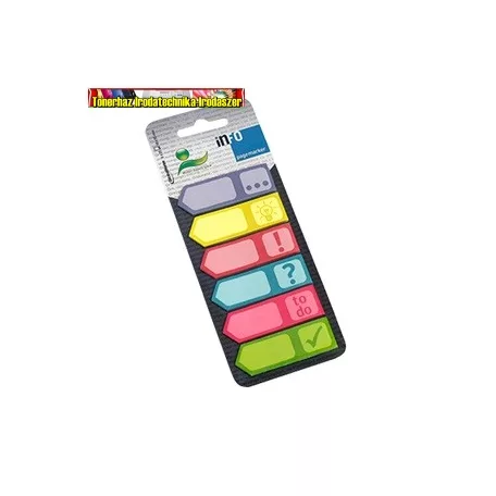 Oldaljelölő papír Info Notes 18x55 mm 6x25 lapos színes mintás 5672-90