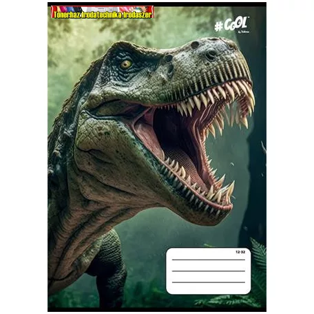 Füzet, tűzött, A5, vonalas, 32 lap, 3. osztály, COOL BY VICTORIA Jurassic, 12-32