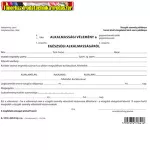   Alkalmassági vélemény a gépjárművezetői alkalmasságról 2 lapos garnitúra A/5 fekvő A.3510-265/V/UJ
