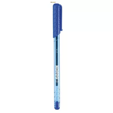 KORES K1-F kék Golyóstoll, 0,7 mm, kupakos, háromszögletű, 