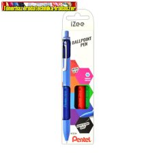 PENTEL iZee nyomógombos golyóstoll 4db-os készlet 0,35mm (kék,piros,fekete,zöld)