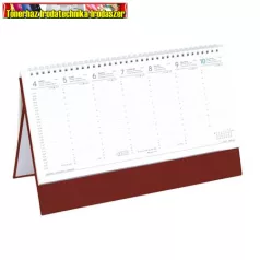 Naptár, asztali, álló , TOPTIMER, bordó T051