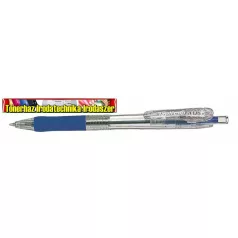   ZEBRA Tapli Clip ECO Golyóstoll, 0,21 mm, nyomógombos,  kék