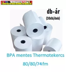 80mmx74fmx12mm hőpapír - BPA mentes-  (thermo szalag) 30db/dob  (80/80;80x80) 