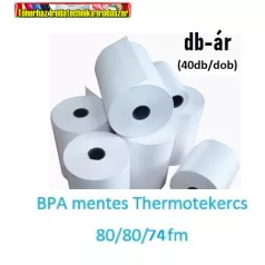   80mmx74fmx12mm hőpapír - BPA mentes-  (thermo szalag) 40db/dob  (80/80;80x80) 