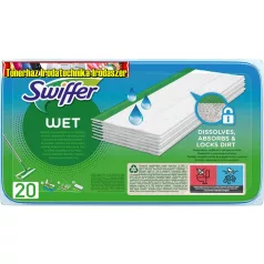   SWIFFER Sweeper Nedves padlótörlő kendő, utántöltő, 20 db, citrus illat