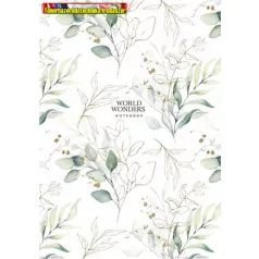   Füzet, A/4, vonalas, 80 lap, keményfedeles, SHKOLYARYK "World Wonders", vegyes