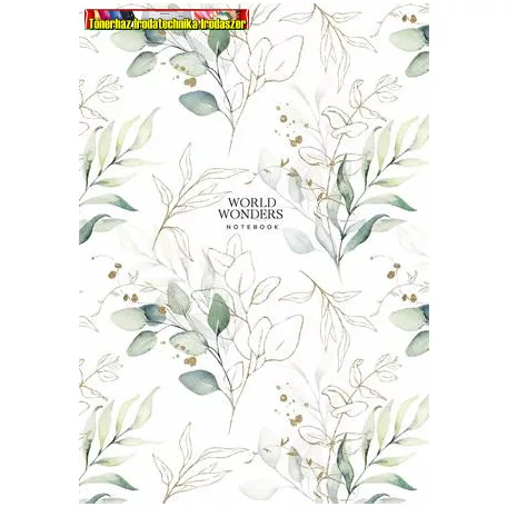Füzet, A/4, vonalas, 80 lap, keményfedeles, SHKOLYARYK "World Wonders", vegyes
