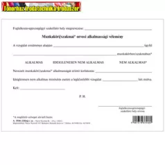   Munkaköri / szakmai orvosi alkalmassági vélemény szabadlap A/5 fekvő A.3510-220/UJ