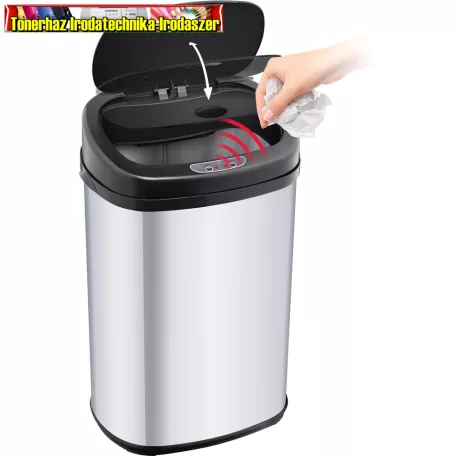 LAMART SZENZOROS ROZSDAMENTES HULLADÉK KOSÁR (SZEMETES) 42L  (INOX) LT8022
