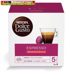   NESCAFÉ DOLCE GUSTO Espresso, koffeinmentes kávékapszula, 16x6 g, (KOFFEIN MENTES)