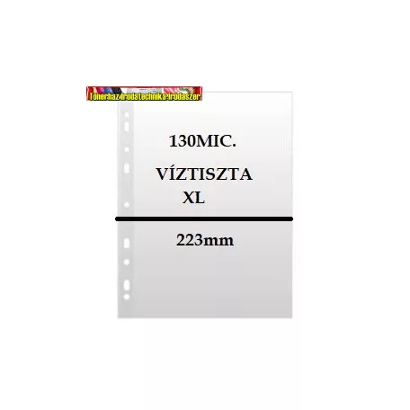 Official  Lefűzhető genotherm A4+ széles víztiszta,  130mik, ( 223mmx300mm) 50 db/csomag (130mic)  20110PP