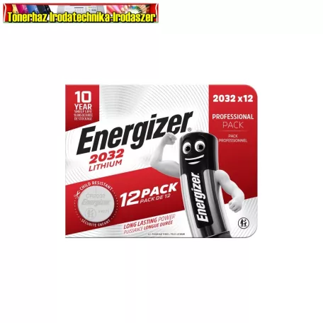  Energizer gombelem CR2032 lítium  DB-ÁR  (12db-os kiszerelés)