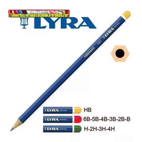 LYRA Robinson  Technikai Grafitceruza hatszögletű,  kül. keménységben