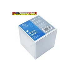   Kockablokk 9x9x9 cm ragasztott, újrahasznosított papírból, fehér , (tépőtömb,kockatömb )Bluering